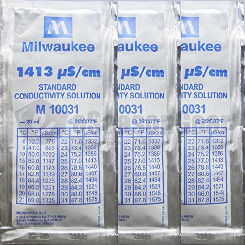 3x 20ml 1413 us/cm EC Conductivity Solution milwaukee/m10031/hanna/hi70031