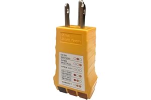 GENERIC Outlet Tester, Receptacle Tester for GFCI/Standard North American AC Electrical Outlets, Socket Tester for Plug Security Test