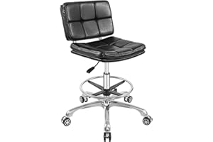 Nazalus Rolling Swivel Drafting Chair Adjustable Heavy Duty (400lbs) Lumbar Support Task Chair for Home Desk Studio Design Lab(Medium)