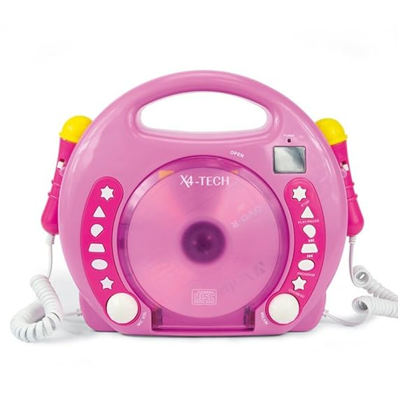 701481 - Karaoke CD Player MP3 2 Mikros Mädchen, rosa