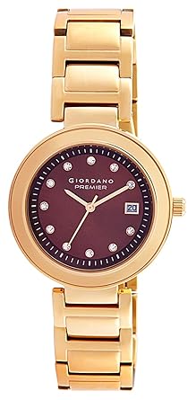 Giordano Analog Brown Dial Womens Watch - P280-33