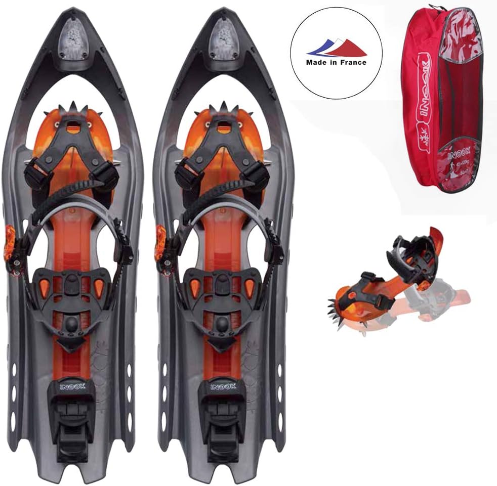 Inook E-Flex Comfort - Raquetas de nieve con ayuda automática y fijación de almohadilla blanda, EU 36-47