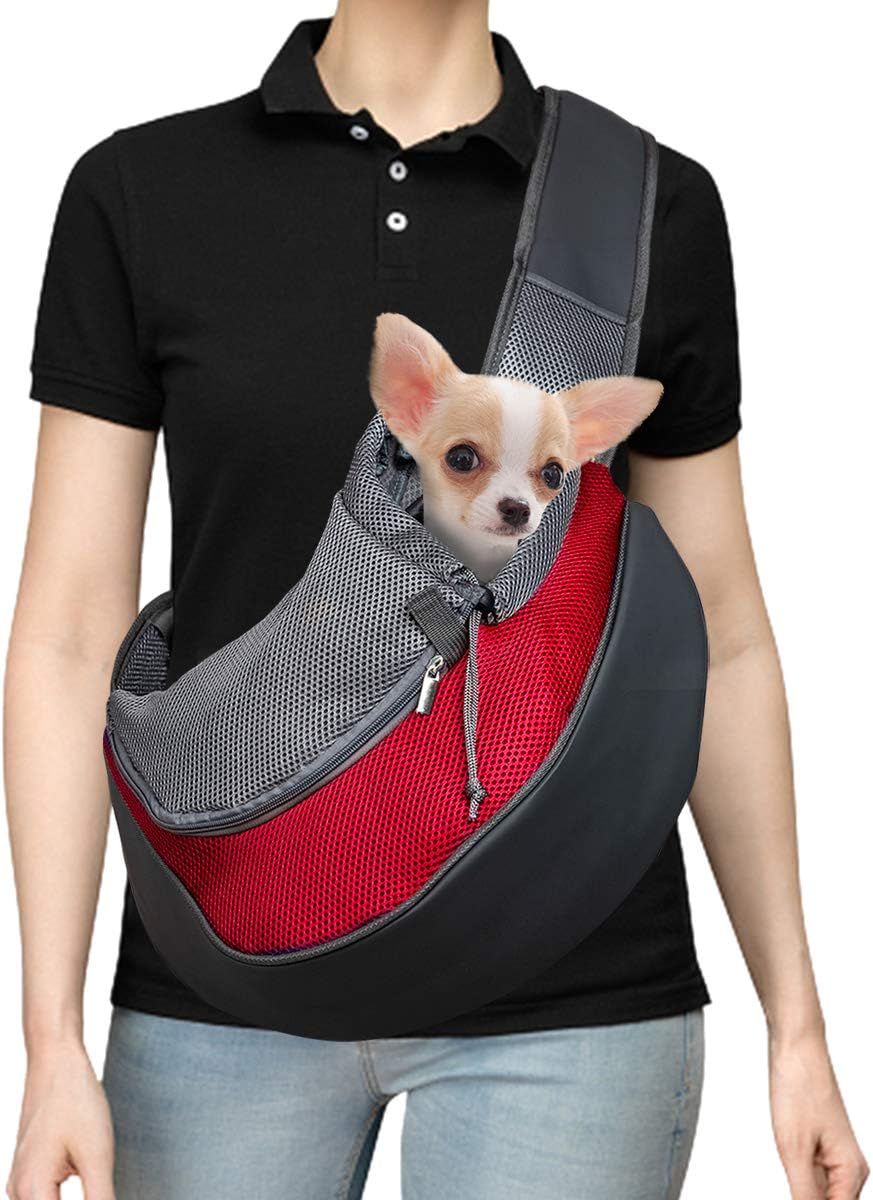 Hands-free Dog carrier, Cat Carrier, Small Pet Carrier, Cat carrier with Breathable Net, Pet Carrier Suitable for Small Dogs, Cats and rabbits