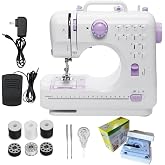 Havvix household Portable Mini Electric Sewing Machine for Beginners purple | with 12 Built-in Stitches, Reverse Sewing 2 Speed Foot Pedal LED Light, Storage Drawer,small bassic for Adults and Kids
