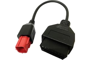 Loogujuzao 6 Pin OBD2 Adapter Cable for Euro5 Motorcycles, Fit for Moto Guzzi, Vespa, Piaggio, KTM, Suzuki, Honda– Motorcycle