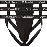 Calvin Klein Men`s Underwear Breathable Cotton Mesh Jock Straps 3 Pack (B(NP2230-001)/W, X-Large)