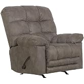 Catnapper Cochran Oversized Extension Footrest Rocker Recliner in Gray Fabric