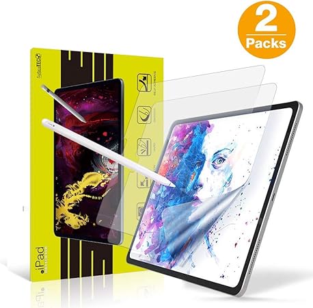 Amazon Com 2 Pack Screen Protector Paper Feel For Ipad Pro 12 9 Habyby Ipad Pro 12 9 18 Matte Pet Film Paper Feeling Film Writing Compatible With Apple Pencil Film High Touch Sensitivity