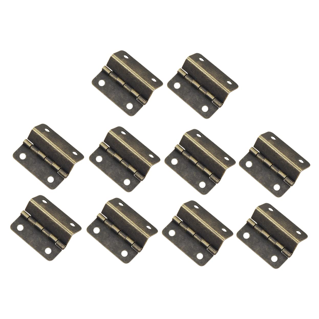 UPKOCH 10 Pieces Three-fold Hinge Door Hinge Bisagras para Gabinetes Kitchen Cabinets Door s Wooden Box Trifold