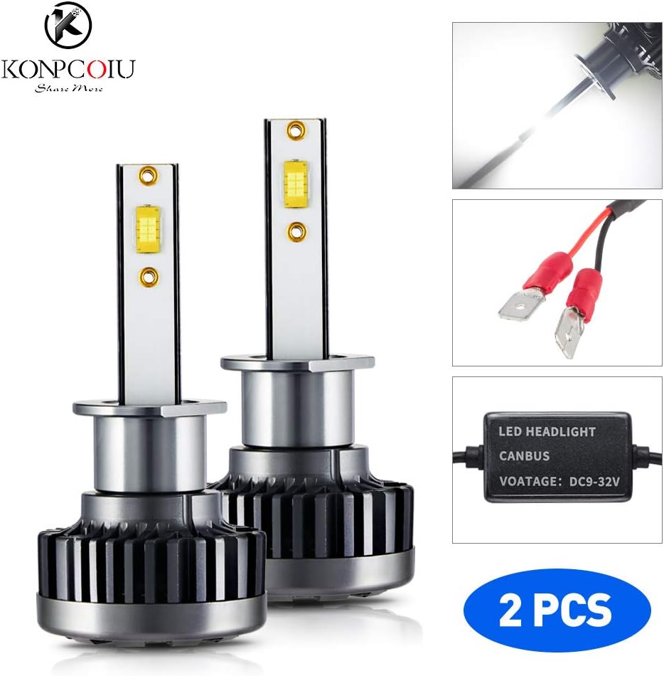 H1 LED headlight bulb,12000LM super bright LED headlight conversion kit