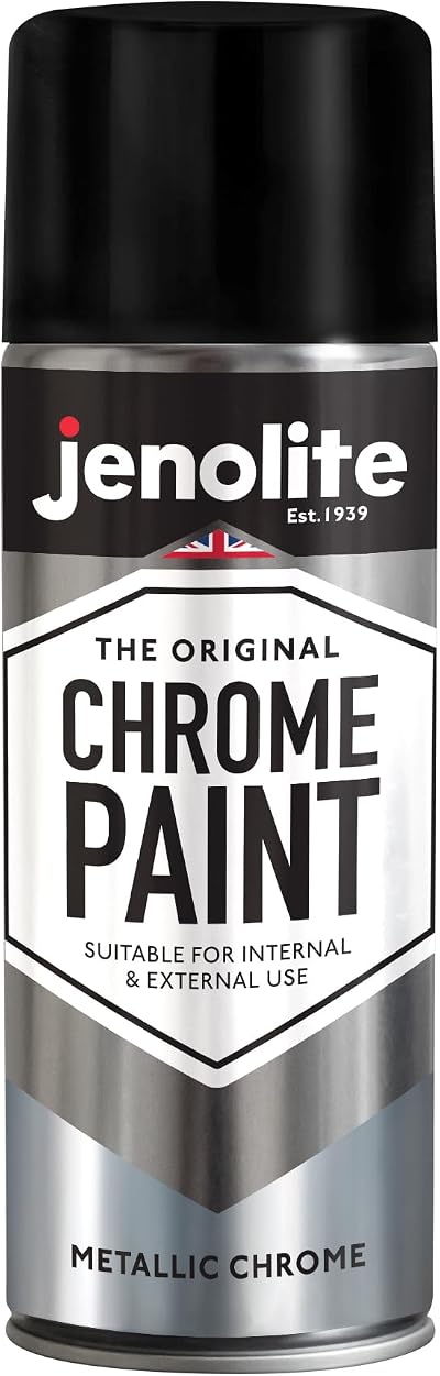 JENOLITE Chrome Spray Paint | Metallic Silver Multi-Surface For Metal Wood