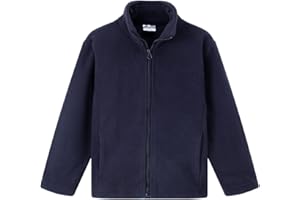 Noomelfish Girls Full Zip Soft Polar Fleece Jacket Outerwear Coat With Pockets (5-14 Years)