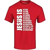 shop4ever® Jesus is My Everything My God My Lord My Savior Christian T-Shirt