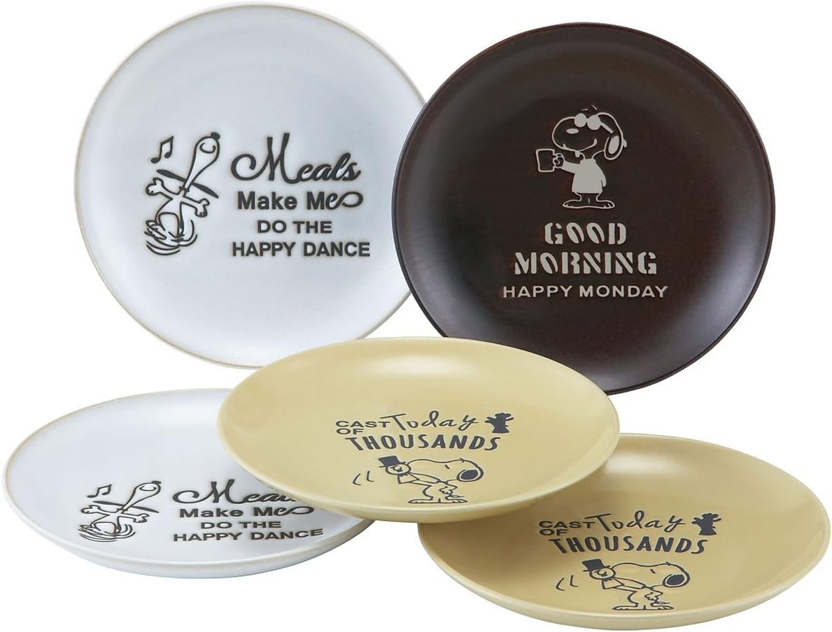 Amazon Co Jp Snoopy Zerostone Five Plate Set Sn50 57 Home Kitchen