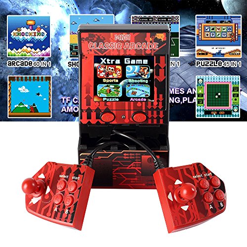 CCGTOY Upgraded Mini Classic Arcade Game Cabinet Machine Double Joystick Retro Handheld Player with Built-in 183 Games