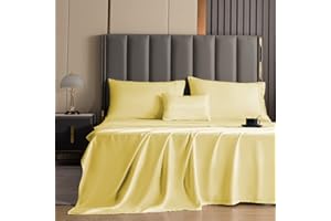 Whitney Home Textile King Size Sheet Set - Rayon Derived from Bamboo, Luxury Cooling Bed Sheets, 16" Extra Deep Pocket, Soft & Breathable Hotel Bedding Sheets and Pillowcases Sets