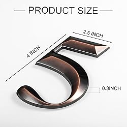 Jetec 10 Pcs House Numbers 3D Door Mailbox Numbers