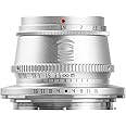 TTArtisan 35mm F1.4 APS-C Manual Focus Lens Compatible with Canon RF Mount Cameras R7, R10 APS-C Model EOS R, RP, R5, R6 (Silver)