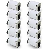 BETCKEY - Compatible Shipping/Barcode Labels Replacement for Brother DK-1240 (4" x 2"), Use with Brother QL Label Printers [10 Rolls/6000 Labels]