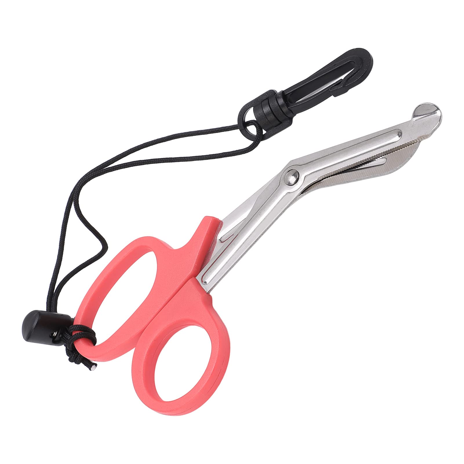 Diving Shear, Stainless Steel Scuba Technology Diving Scissors, Underwater Escape Rope Fishing Net Shear Diving, Safety Sea Snips with Lanyard and Buckle, for Diving Enthusiasts