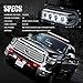 Xprite Red & Blue 4 LED 4 Watt Emergency Vehicle Waterproof Surface Mount Deck Dash Grille Strobe Light Warning Police Light Head with Clear Lens - 2 Pieces