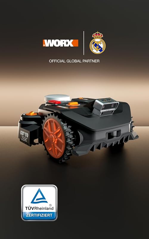 Landroid Vision Cloud WR306E 2WD Robot Cortacésped, Sin Cable Perimetral, hasta 500 m², Evitación de Obstáculos con IA, Navegación VSLAM + RTK Cloud, Mapeo Automático, Control por App