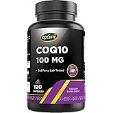 Oxify COQ10 100 mg | 120 Capsules | Gluten-Free, Non-GMO | Supplement Made in USA