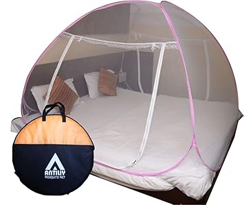 Antiliy Pink Double Bed Mosquito Net