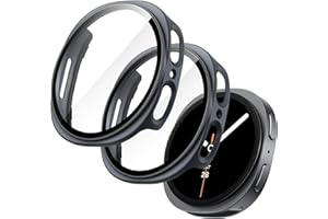 JETech Case with Screen Protector for Samsung Galaxy Watch 8 44mm, Overall Protective Cover, Built-in Tempered Glass Film Hig