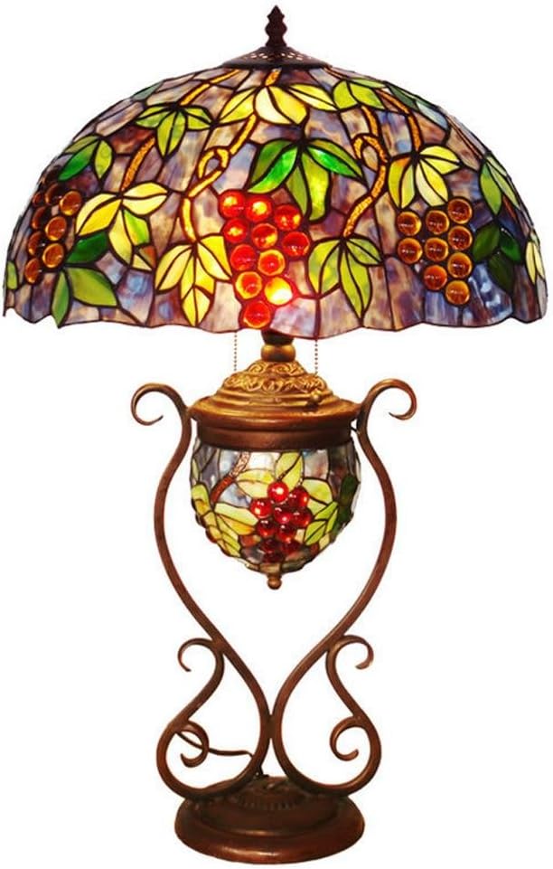 SS 18 inch 60W Tiffany Style Lights, Living Room Lights, Bedroom Lights, Grape Art Child Lights [Energy Class A++]
