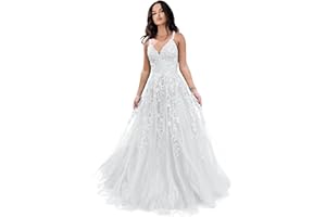 CHICBRIDAL Tulle Prom Dresses for Women 2024 Sparkly Lace Appliques Long Ball Gowns with Spaghetti Straps A-Line Evening Dresses