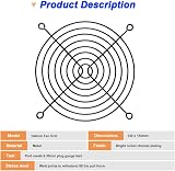 Xiatiaosann 140mm Black Metal Finger Grill Fan Guard Protector w/ Screws & view 2
