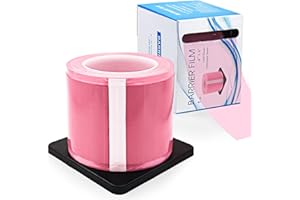 Keedolla Pink Barrier Film 4" x 6" Dental Barrier Tape Wrap, Perforated Tattoo Machine Cover Tape Protective Adhesive Film with Dispenser Box, 1 Box of 1200 Sheets
