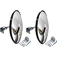 LH-GUARD 12" Convex Mirror, 2 Pack Security Mirror for Garage, Corner Mirror Blind Spot Office, Warehouse, Blind Spot and Traffic Security, Safety Mirror Indoor Outdoor
