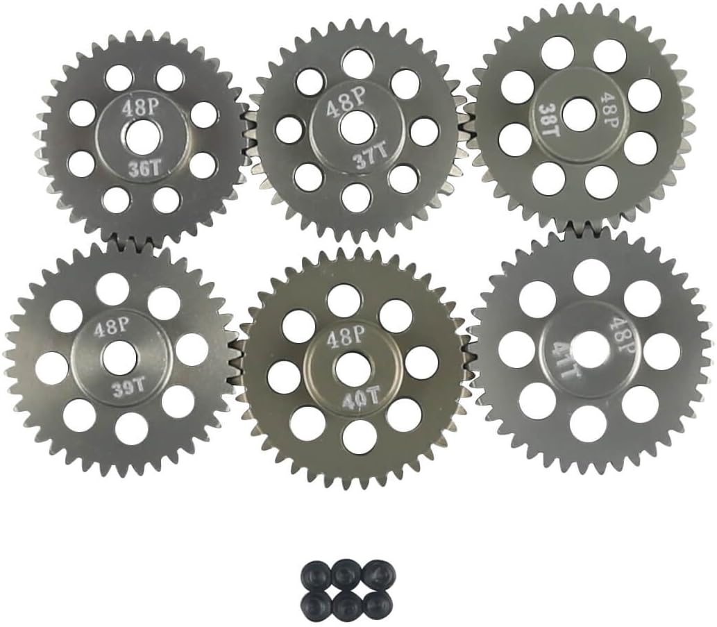 RCRunning 48DP 3.175mm 36T 37T 38T 39T 40T 41T Gear for 1/10 RC Car Brushed Brushless Motor