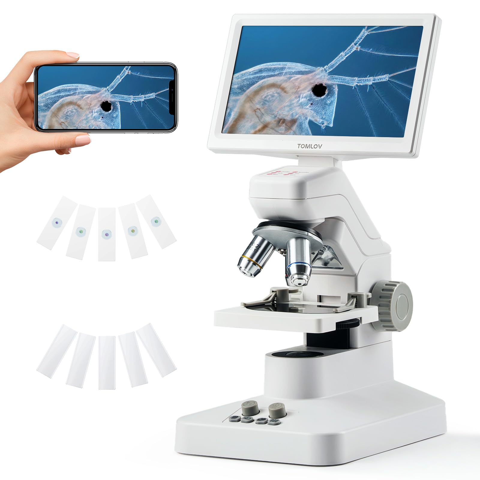 TOMLOV DM301 Pro Microscope for Kids Adults