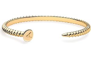 Fettero Gold Cuff Nail Bracelet for Women Bangle Bracelets Adjustable Open Wrap Letter Bracelet Love Friendship Gift