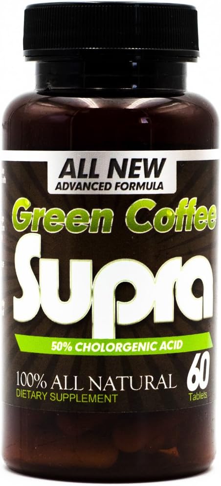 Green Coffee Supra - 100% All Natural - Max Weight Loss with 50% Cholorgenic Acid (60 Capsules)
