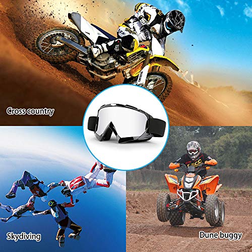 2 ZDATT+Motorcycle+Goggles+Adjustable+Protective