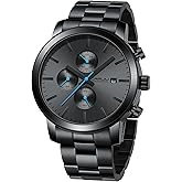 CRRJU Mens Stylish Casual Quartz Watches for Men Luxury Waterproof Calendar Chronograph Japan Movement Wristwatches