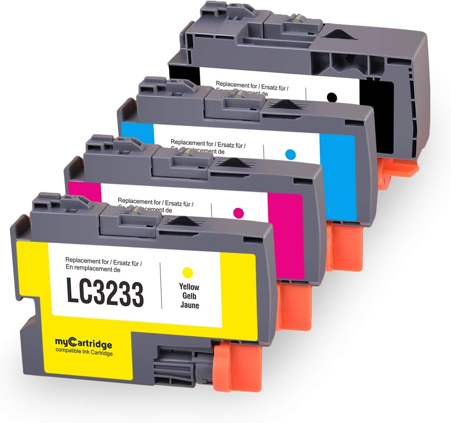 MyCartridge compatible Brother LC3233 ink cartridges for Brother DCPJ1100DW MFCJ1300DW printer