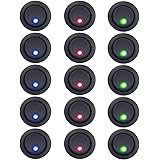E Support Car LED Round Toggle Switch Pack of 15
