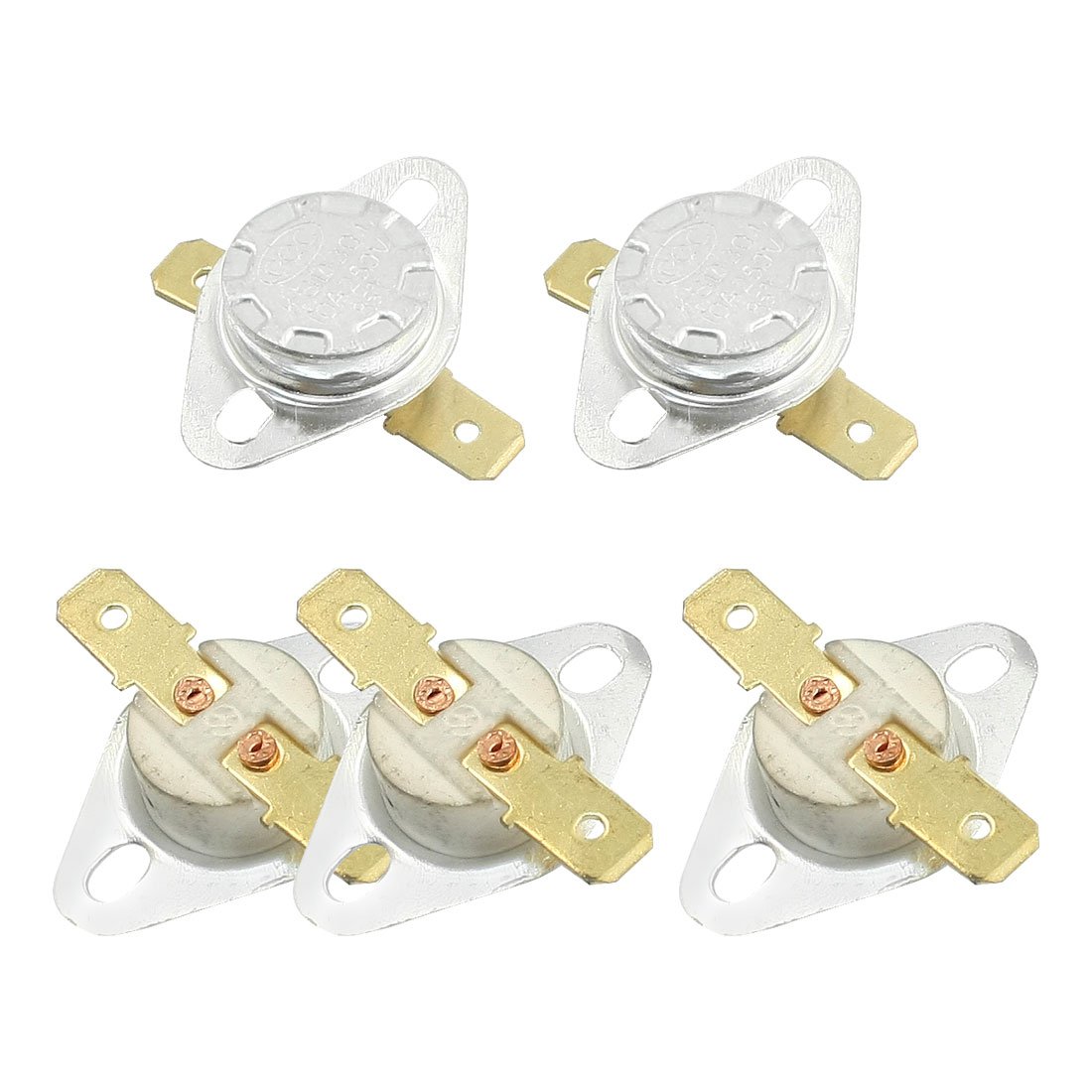 Sourcingmap 5 X KSD301 Ceramic Temperature Temp Switch Thermostat 85C NC 10A 250V