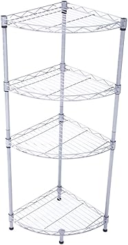 Amazon Com Zipperl Metal Corner Shelf 4 Tier Storage Wire