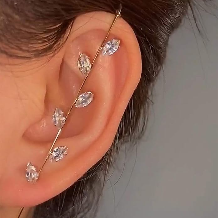 Anjetan Ear Crawler Hook Earrings Creative Ear Wrap Climber