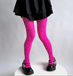 LUCKELF Girls Glitter Tights, Soft Opaque Tights