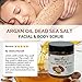 Biofinest Argan Oil Dead Sea Salt Scrub: with Aloe Vera, Almond Oil, Vitamin E, Essential Oils - Best For Deep Skin Cleansing/ Exfoliator (250g)