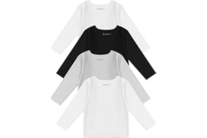 BESTSOUL Unisex Baby Solid Lyocell T-Shirts,Toddler Boys Girls Short/Long Sleeve Tee,Minimalist Design,New Generation Tops,4 Pack