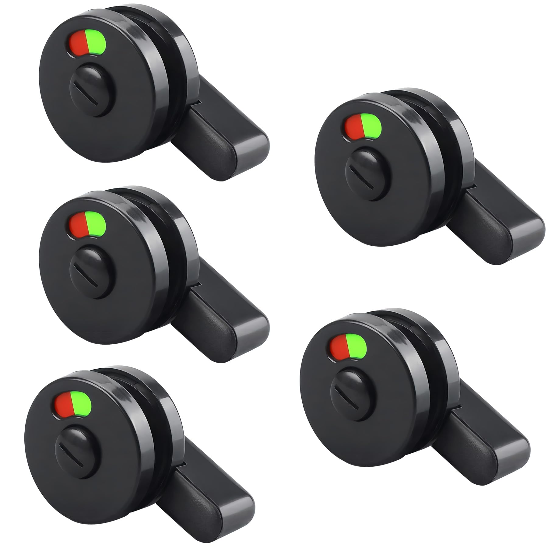 LEPEVNET Privacy Indicator Door Lock 53mm Dia Indicarting Lock Toilet Door Lock for Public Partition Toilet Restroom Bathroom 5 Pcs