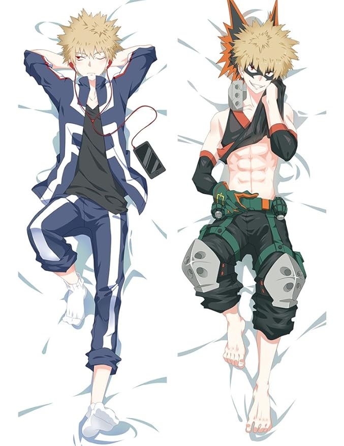 Funky Store Anime My Hero Academia Hugs Kissenbezug Hug Pillow Cover Manga Cosplay Long Hugging Body Peach Skin Kissenbezug (